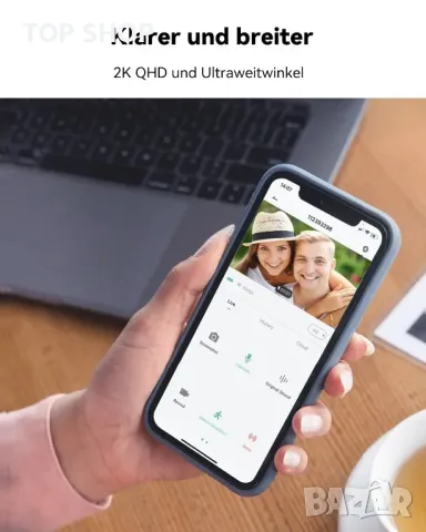WiFi Звънец Zulino с безжична камера,2-посочно аудио/2K QHD видео/PIR детектор на движение, снимка 6 - HD камери - 49308667