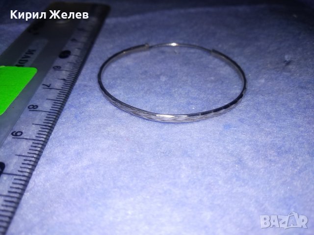 ГОЛЯМА ОРНАМЕНТИРАНА КЛАСИЧЕКА СРЕБЪРНА ОБЕЦА СРЕБРО 925 РЪЧНА БИЖУТЕРСКА МАЙСТОРСКА ИЗРАБОТКА 33140, снимка 5 - Обеци - 39671105