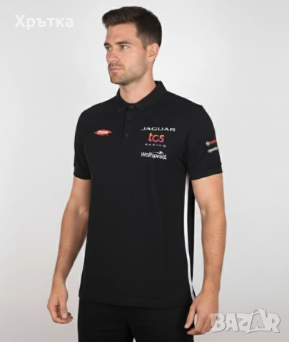 Jaguar Team Racing - Оригинална мъжка тениска с яка размер M