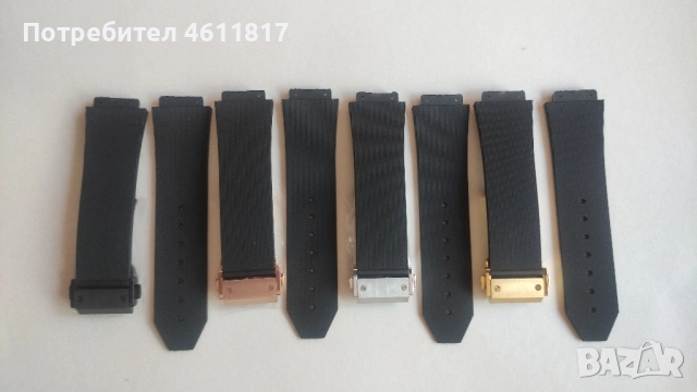 Силиконови каишки за часовник HUBLOT 25-19мм, снимка 5 - Каишки за часовници - 52179643