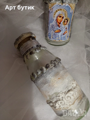 Бароков арт комплект за свето Кръщение , модел Св. Богородица, снимка 16 - Декорация - 52741287