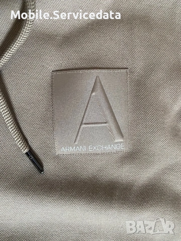 Едноцветно худи с лого Armani Exchange, снимка 5 - Спортни дрехи, екипи - 53426967