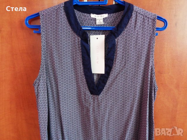 дамска блуза / туника, нова, с етикет, тъмно син, снимка 1 - Туники - 28524978