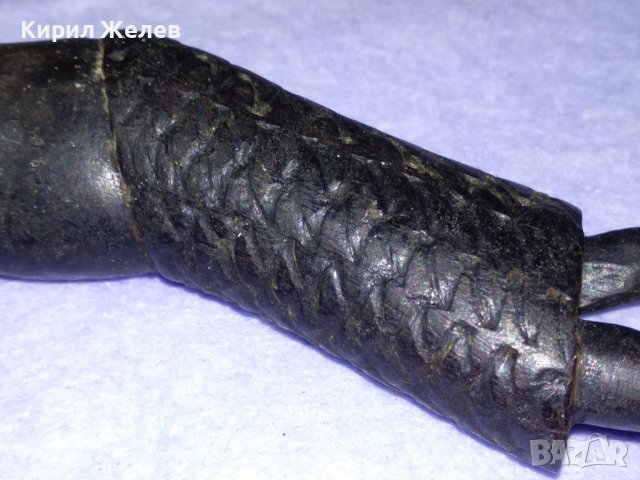 СТАРИННА АФРИКАНСКА АБАНОСОВА СТАТУЕТКА Ръчна ТРАДИЦИОННА МАЙСТОРСКА АРТ РАБОТА ФИГУРА АБАНОС 41415, снимка 5 - Антикварни и старинни предмети - 43588053