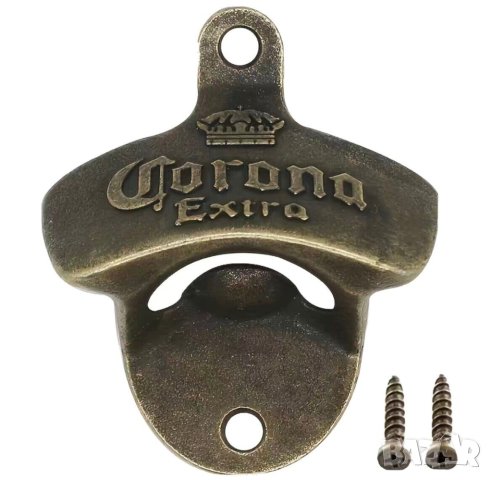 Метална отварачка за бира Corona Extra за стена бар бутилки капачки, снимка 1 - Други стоки за дома - 43233091