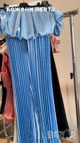 Налични сатенени комплекти от две части дълъг панталон с висока талия, снимка 7 - Комплекти - 49923908