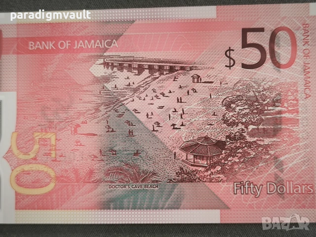 Банкнотa - Ямайка - 50 долара UNC (юбилейна) | 2022г., снимка 3 - Нумизматика и бонистика - 50728805