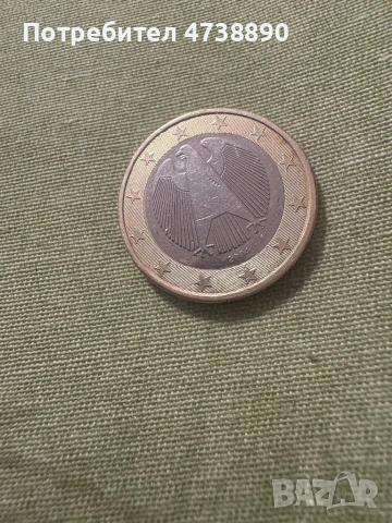 Супер рядка германска евро монета 1евро година 2004, снимка 3 - Колекции - 53487842