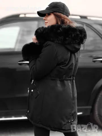 Дамска зимна парка с косъм CHARMFUR, 4цвята , снимка 11 - Якета - 48270324
