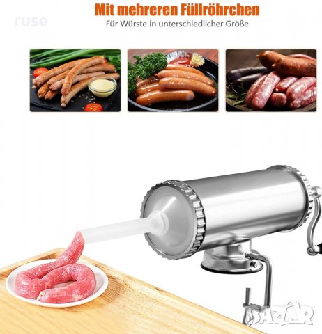 НОВИ! Пълначка за наденици и колбаси с 3 фунии, снимка 5 - Други - 39502706