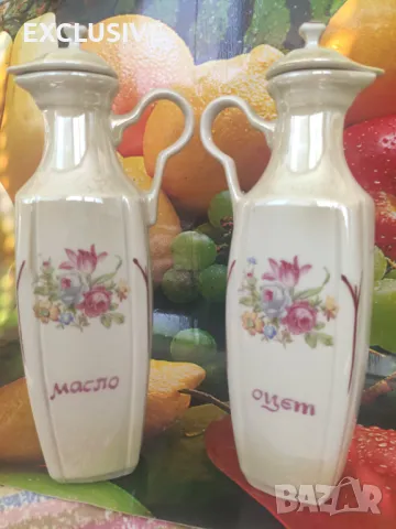 	Старинни порцеланови съдове за подправки, олио, оцет, снимка 2 - Аксесоари за кухня - 49989066