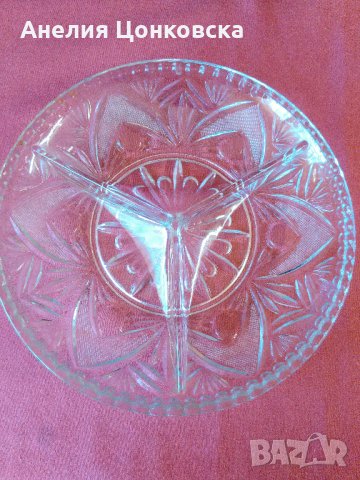 Масивно кристално плато,чиния, снимка 1