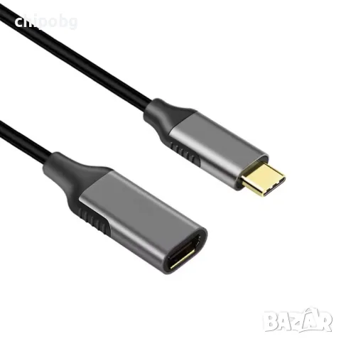 Преходник DeTech, USB-C – DP 4K, снимка 1 - Други - 47568225