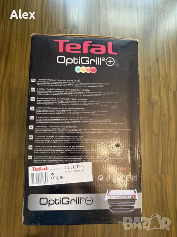 Грил Tefal OptiGrill+ GC712D34. Пълен комплект, снимка 9 - Скари - 52693147