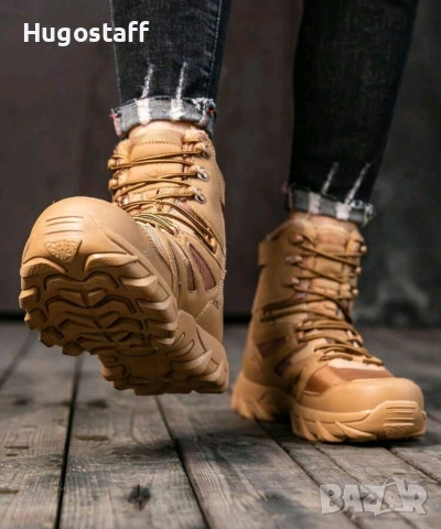 Нови мъжки кубинки каки камуфлажни непромокаеми ботуши тактически работни обувки 44/45/46, снимка 3 - Маратонки - 53179516