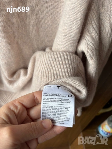 100% кашмир, снимка 3 - Блузи с дълъг ръкав и пуловери - 53496634