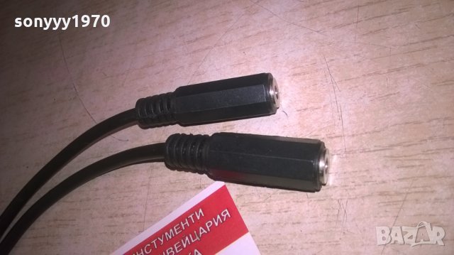 жак 3.5мм с кабел 18см и две букси за жакове 3.5мм, снимка 4 - Други - 28049134