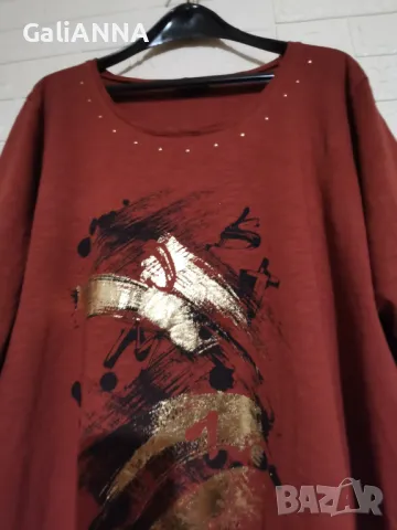 СТРАХОТНА ТУНИКА ЕФЕКТЕН ДЕСЕН 2XL-3XL, снимка 2 - Туники - 50338313