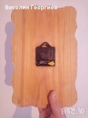 Стенен часовник от дърво-ръчна изработка, снимка 4 - Стенни часовници - 53575029