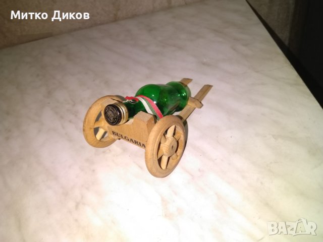 Топче дървено с бутилка карнобатска за украса 150х90х75мм, снимка 6 - Декорация за дома - 43153274