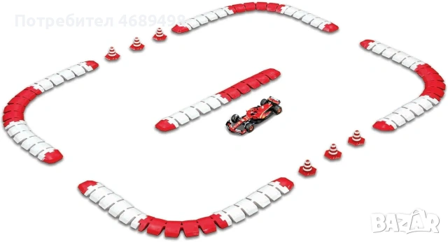 Bburago RC Ferrari SF-24 DieCast – радиоуправляема F1 кола 1:41 с писта – официален Ferrari модел, снимка 2 - Електрически играчки - 53174299