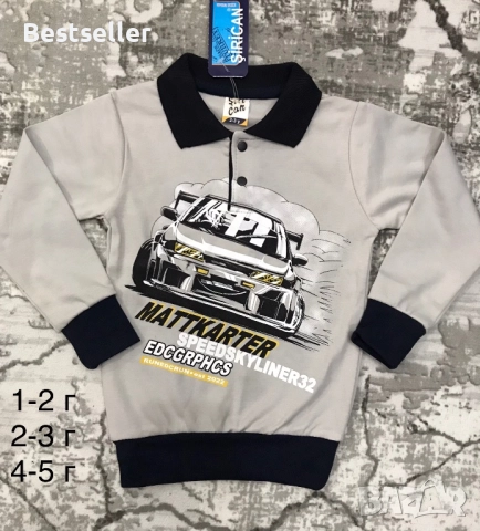 Блузи с дълъг ръкав за момче 1-4 г, снимка 8 - Детски Блузи и туники - 38957980