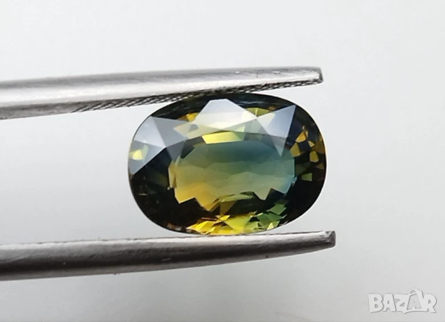 Рядък ненагряван двуцветен сапфир 2.01кт! Сертификат! Нов!, снимка 6 - Други - 47390457