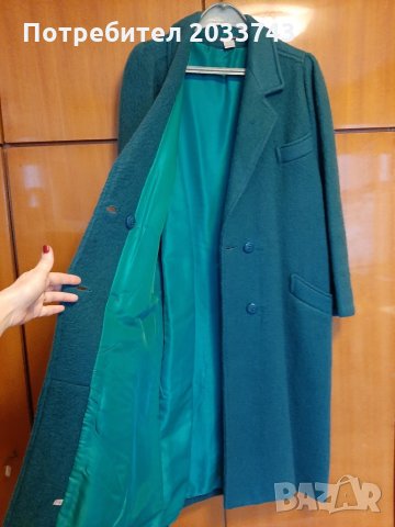 Дамско френско палто с подплата, става и за бременни, снимка 3 - Палта, манта - 27600332