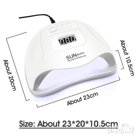 120W Лампа за нокти SunX Plus с таймер и сензор, снимка 2 - Продукти за маникюр - 38364469