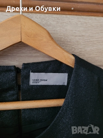 Официална черна рокля с блясък VERO MODA , снимка 5 - Рокли - 52688259