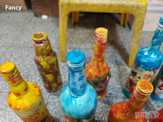 Бутилки 24 бр. декупаж , снимка 5 - Други - 53119627