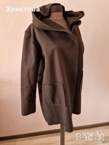 Преходно черно палто/манто с качулка - 29,00лв., снимка 2 - Палта, манта - 38551573