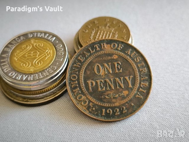 Монета - Австралия - 1 пени | 1922г., снимка 1 - Нумизматика и бонистика - 43676967