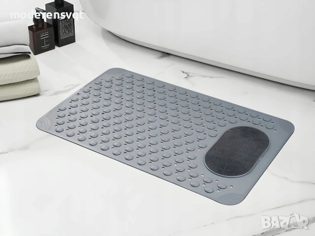 Силиконова противоплъзгаща постелка за баня с масаж, снимка 6 - Други стоки за дома - 53261919