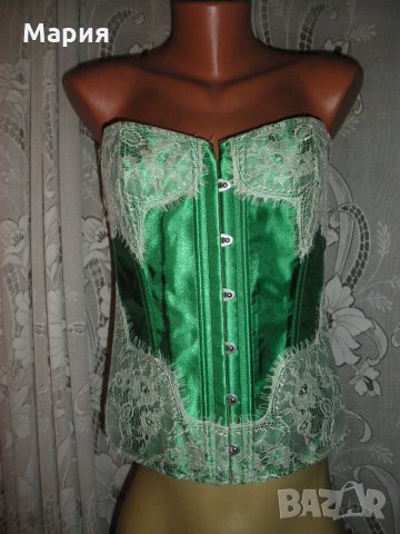 Аdore me-зелен сатенен корсет, снимка 2 - Бельо - 26232173