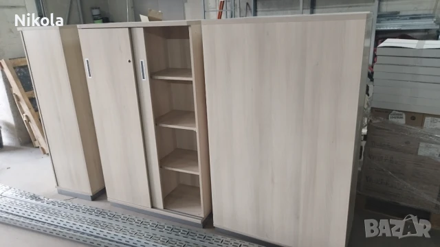 Двукрил гардероб с плъзгащи се врати и заключване - офис шкаф 90/150/46, снимка 6 - Шкафове и рафтове - 51280123