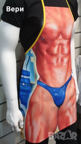 Нова мъжка забавна готварска престилка Културист, снимка 3 - Други - 28337433