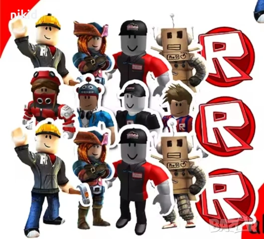 12 бр Роблокс roblox топер топери клечки за мъфини декорация и украса и торта, снимка 2 - Други - 53206556