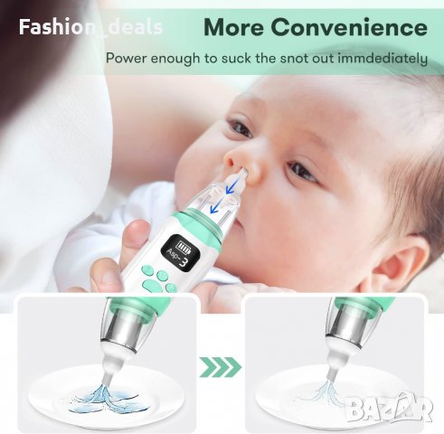 Нов Назален аспиратор за бебета, малки деца Почистване на носа сополи, снимка 4 - Други - 40035508