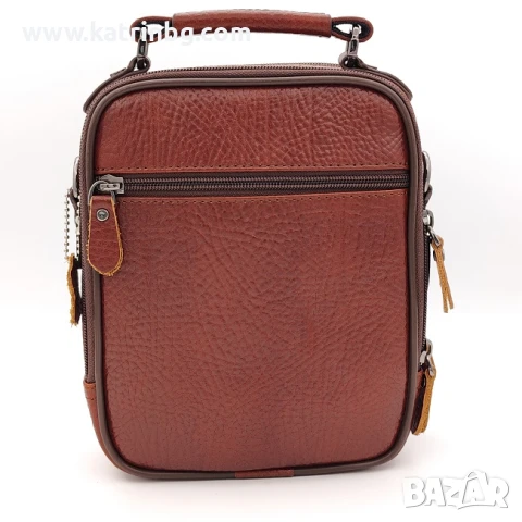 Мъжка кожена чанта през рамо от естествена кожа – високо качество, Турция Код на продукта:K-023, снимка 2 - Чанти - 51139020
