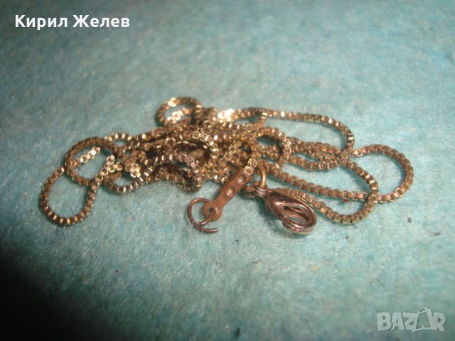 ПОЗЛАТЕН ФИН ЛАНЕЦ КОЛИЕ РЕТРО ПЛЕТКА БЛАГОРОДНА НЕРЪЖДАЕМА СТОМАНА с ПОЗЛАТА ВИНТИДЖ ВЕРИЖКА 87800 , снимка 6 - Антикварни и старинни предмети - 35364583