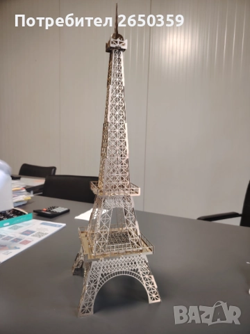 Метална фигура на Айфелова кула-60 см., снимка 2 - Декорация за дома - 52331051