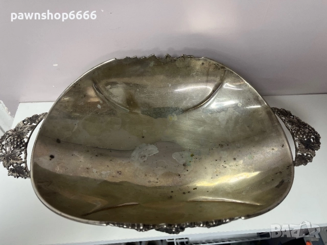 Сребърна фруктиера – проба 800 – масивно сребро, снимка 8 - Други - 52844930