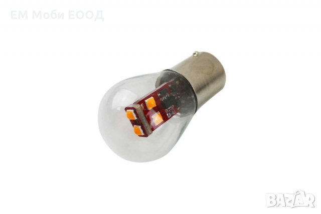 LED диодна крушка за мигач 21W, BA15S S35, Оранжева, снимка 6 - Аксесоари и консумативи - 33017473
