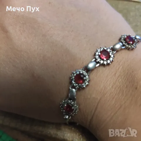 Сребърна гривна (299), снимка 4 - Гривни - 48350136