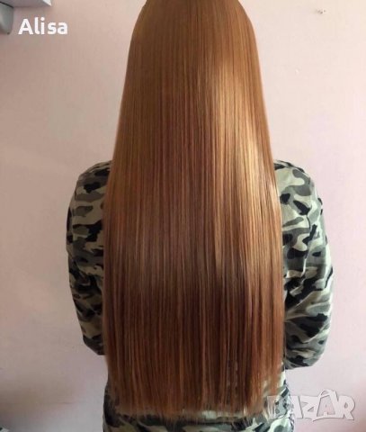 15 ЛЕВА ‼️ Екстеншъни на треса - 100 грама 😍  Дължина - 60 см. ✔️ Ширина - 25см. ✔️ , снимка 4 - Аксесоари за коса - 38587437