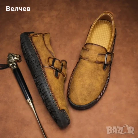 мъжки обувки - ръчна изработка, снимка 2 - Мокасини - 50545247