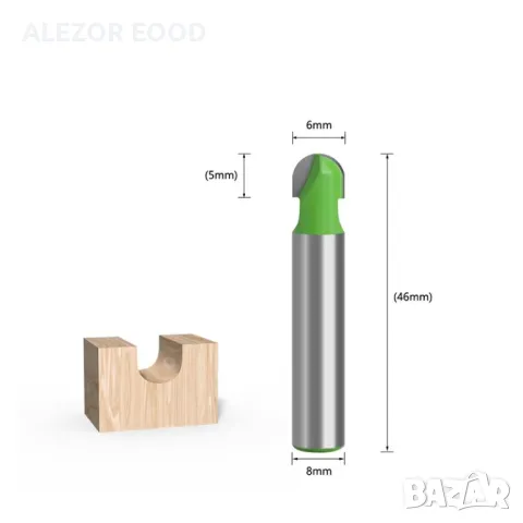Фрезер овал, d на фрезоване от 6 до 32mm, опашка 8mm, различни видове