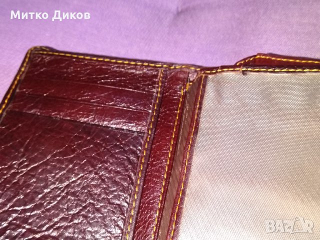 Портфейл Сек естествена кожа 110х100мм, снимка 5 - Портфейли, портмонета - 33021117