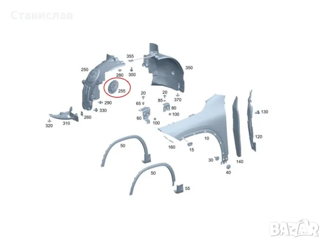 Mercedes GLB-Class X247 Капачка в подкалник за достъп до фар , снимка 6 - Части - 50220520